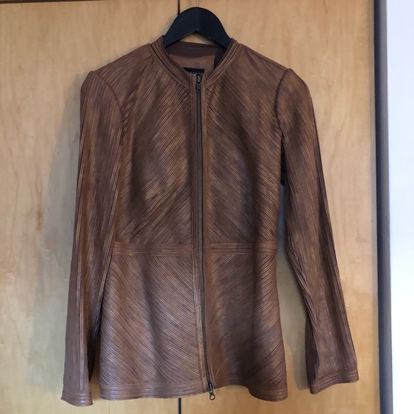 Bagatelle Leather Patchwork stretch Jacket - Picture 3 of 12